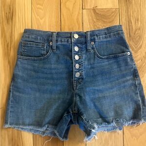 Madewell Blue Jean Shorts with Button Fly